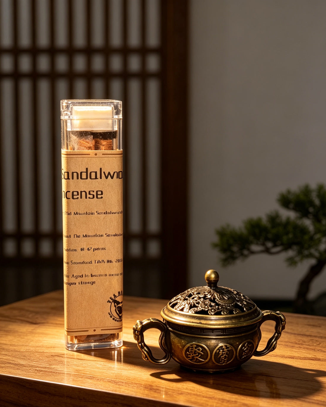 Old Sandalwood Coin Incense | Relaxing Scent, Free Incense Burner | TeaHound